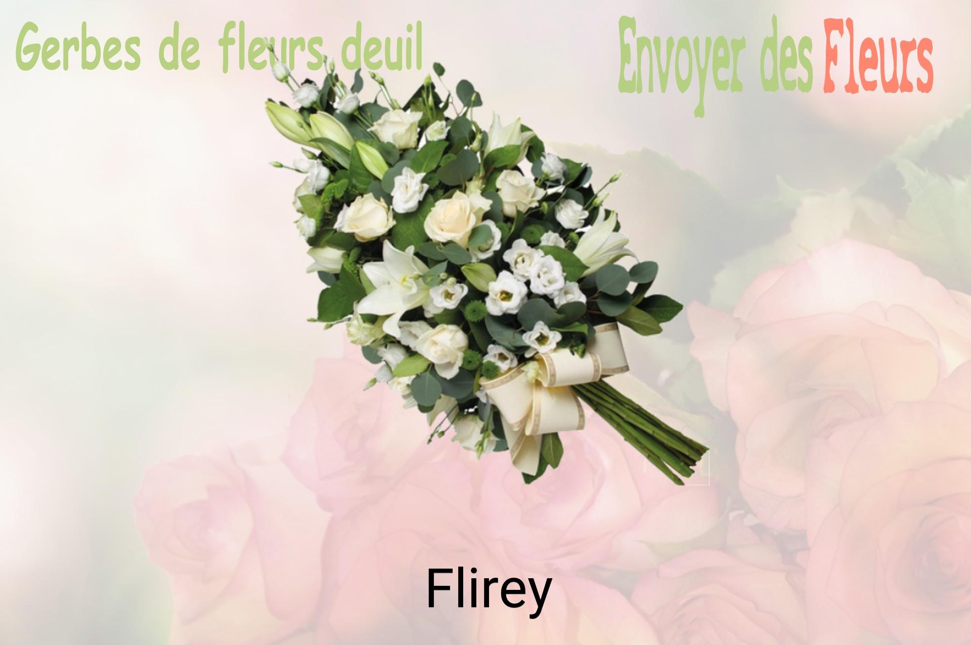 Gerbe de fleurs de deuil livrée à Flirey